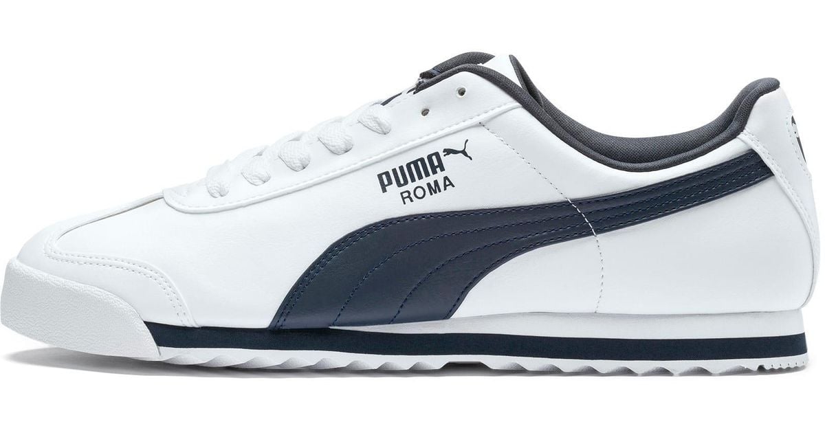 PUMA Synthetic Roma Basic Men's Sneakers in White for Men - Lyst