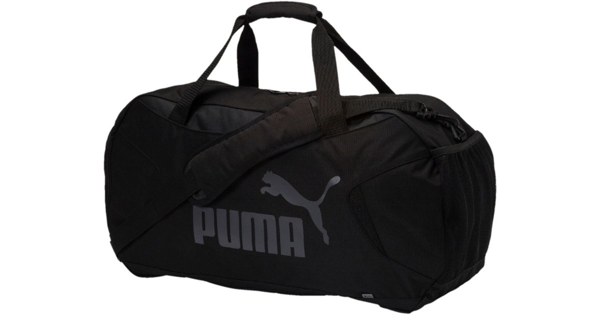 Puma Black Gym Medium Duffle Bag For Men