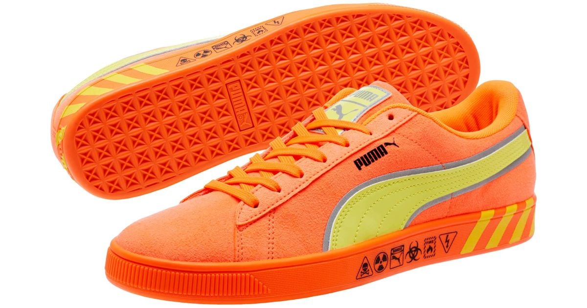 Lyst - Puma Hazard Orange Suede Sneakers in Orange for Men