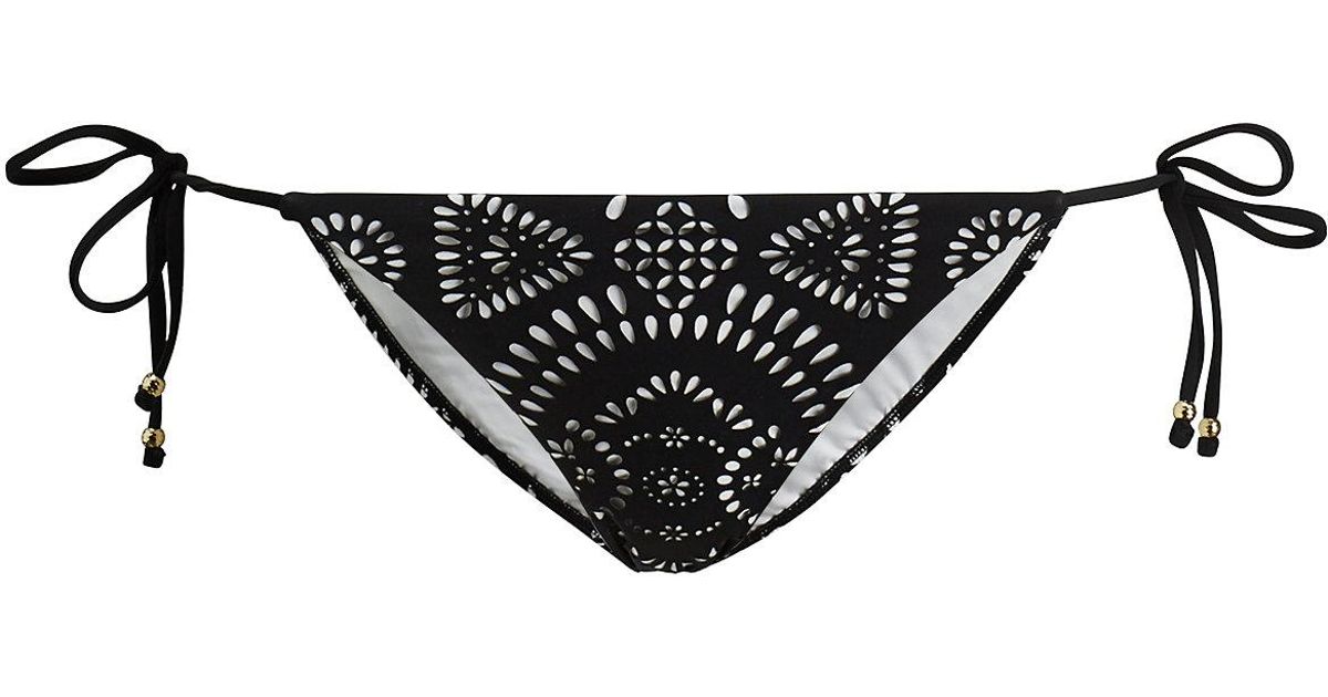 Lyst - Polo Ralph Lauren Ricky Laser-cut Bikini Bottom in Black