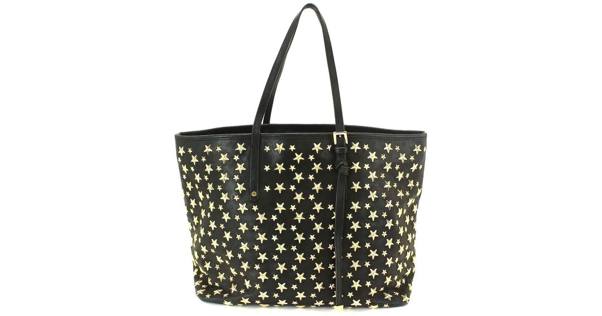 Lyst Jimmy Choo Sasha M Star Studs Tote Bag Leather Black Purse Lyst Jimmy Choo Sasha M Star Studs Tote Bag Leather Black Purse 90034101 In