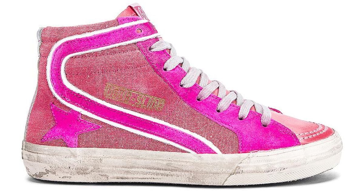 Golden Goose Deluxe Brand Slide Sneakers in Pink - Lyst