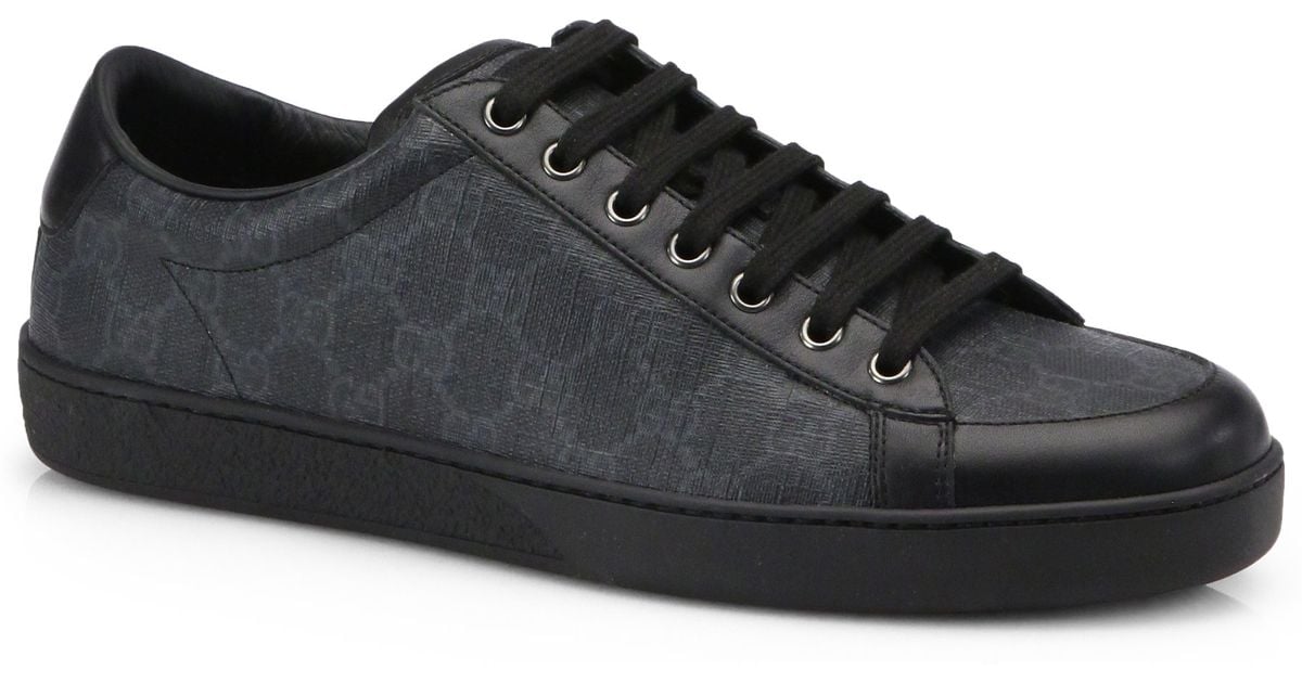 Lyst - Gucci Brooklyn Gg Lace-up Sneakers in Black for Men