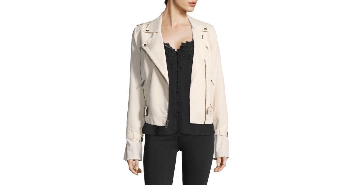 Lyst Paige Rhoda Twill Moto Jacket