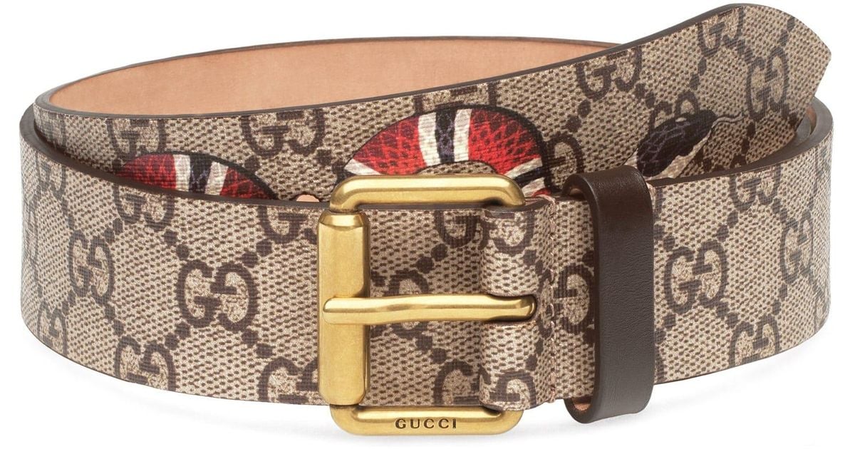 Gucci GG Supreme Belt With Kingsnake Print for Men - Lyst