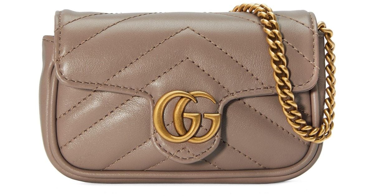 Gucci Super Mini GG Marmont 2.0 Leather Bag - Lyst
