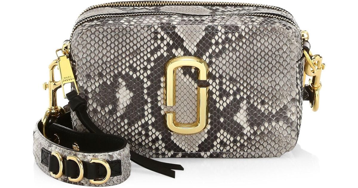 Marc Jacobs The Softshot 21 Snakeskin Leather Camera Bag - Lyst