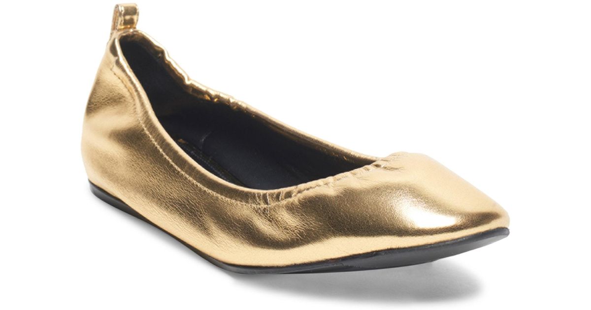 lanvin leather ballet flats