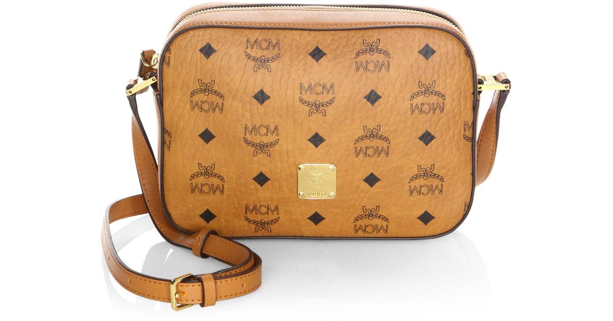 Lyst Mcm Visetos Mini Crossbody Bag In Brown