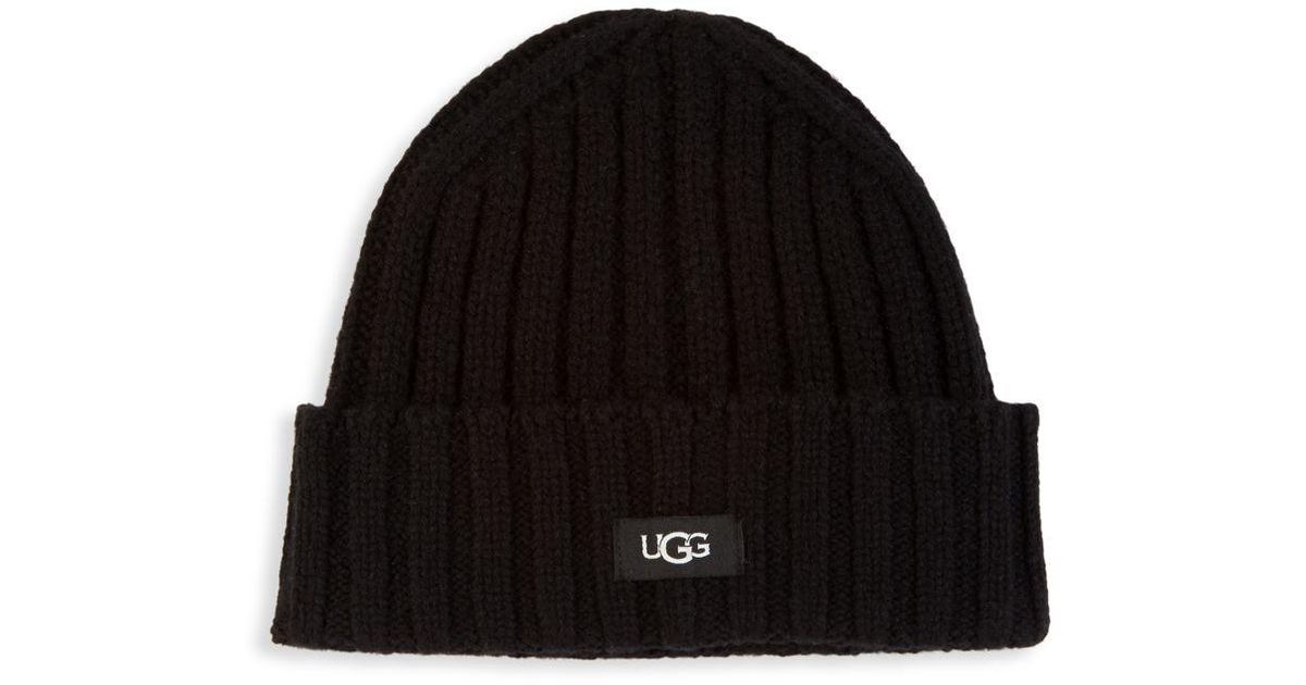 ugg black beanie hat