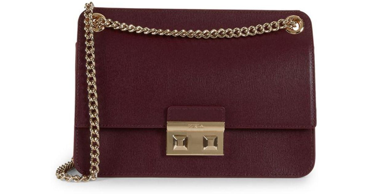 Furla Bella Leather Crossbody Bag in Purple Lyst