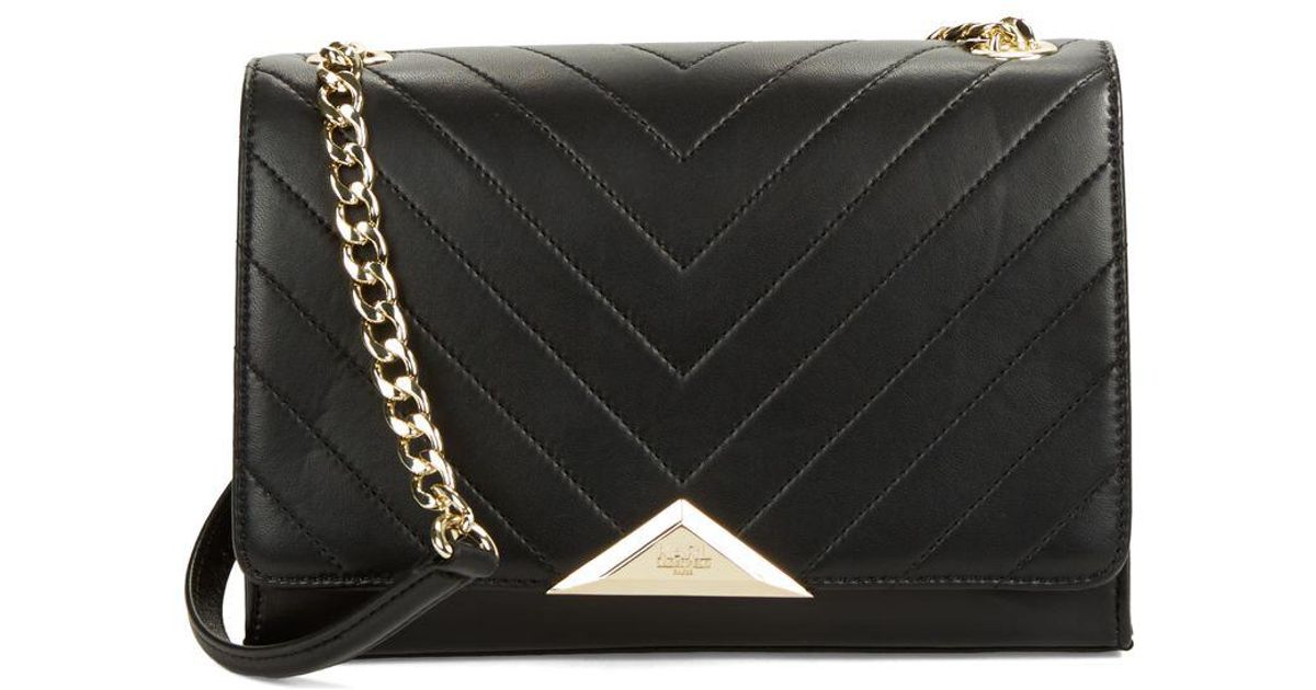 Lyst Karl Lagerfeld Gigi Leather Shoulder Bag In Black