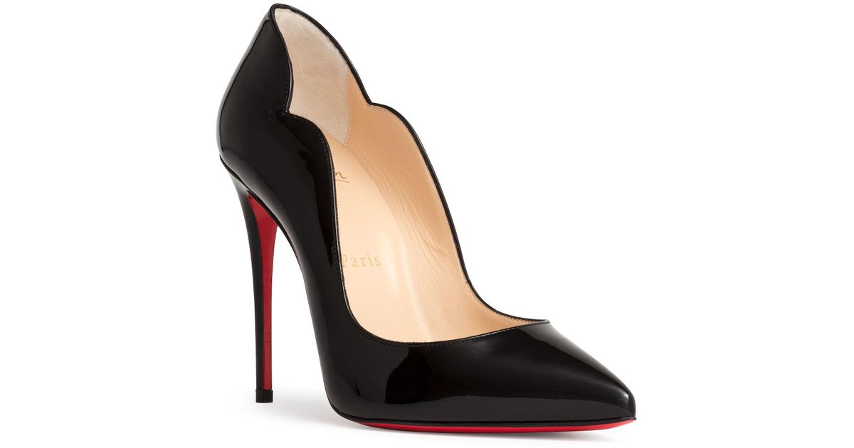 Lyst - Christian Louboutin Hot Chick 100 Patent Black Pumps in Black