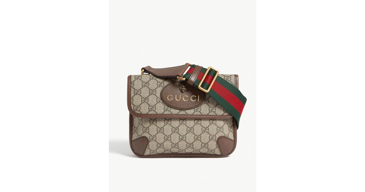 Gucci Neo Vintage Canvas Messenger Bag in Natural for Men - Lyst