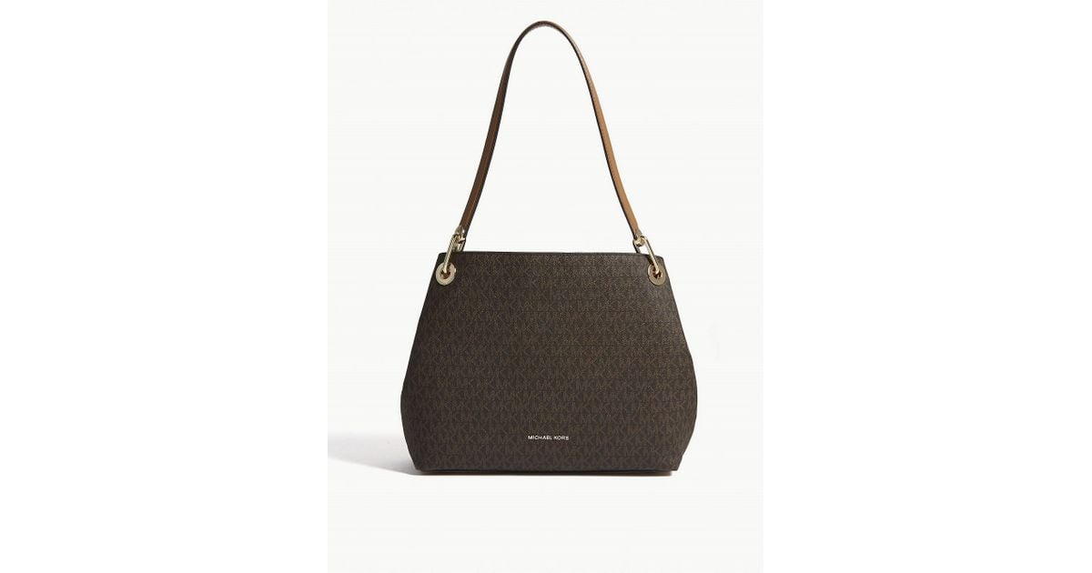 raven logo shoulder bag michael kors