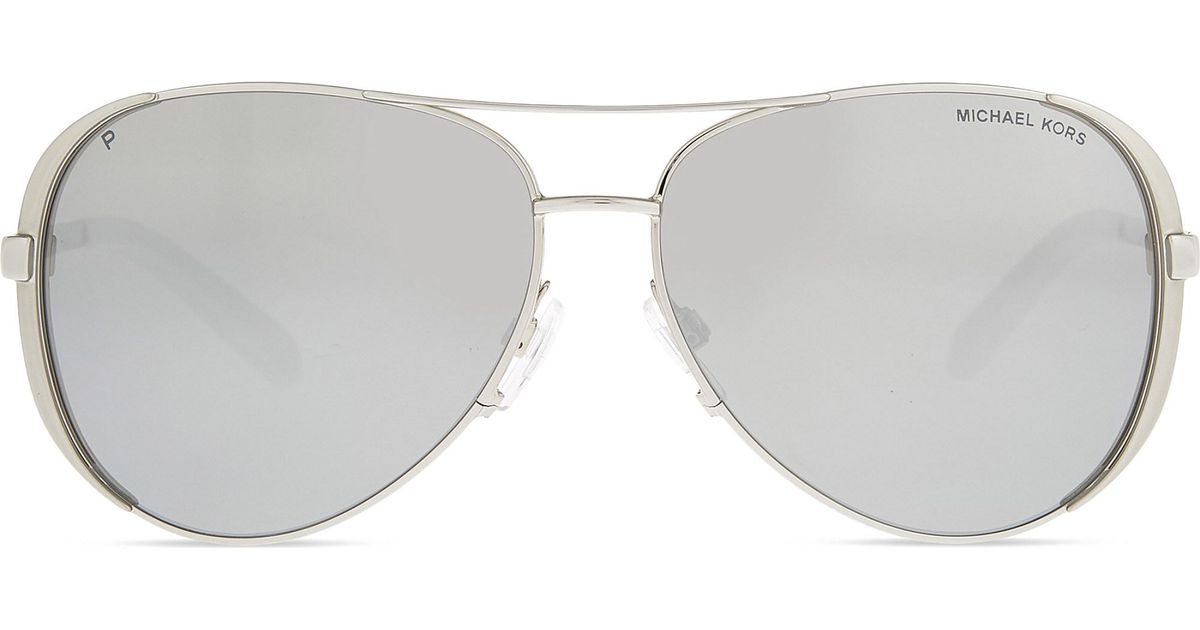 Lyst Michael Kors Mk5004 Chelsea Aviator Sunglasses In Metallic