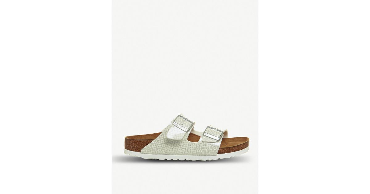 birkenstock arizona magic snake white