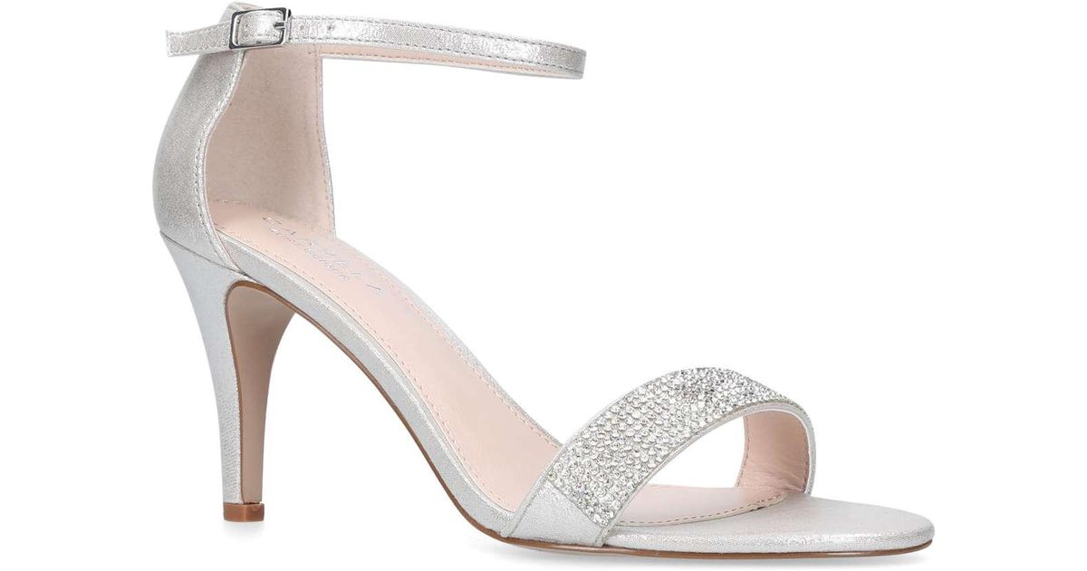 Carvela Kurt Geiger Silver �kink� Mid Heel Sandals in Carvela Kurt Geiger Silver �kink� Mid Heel Sandals in