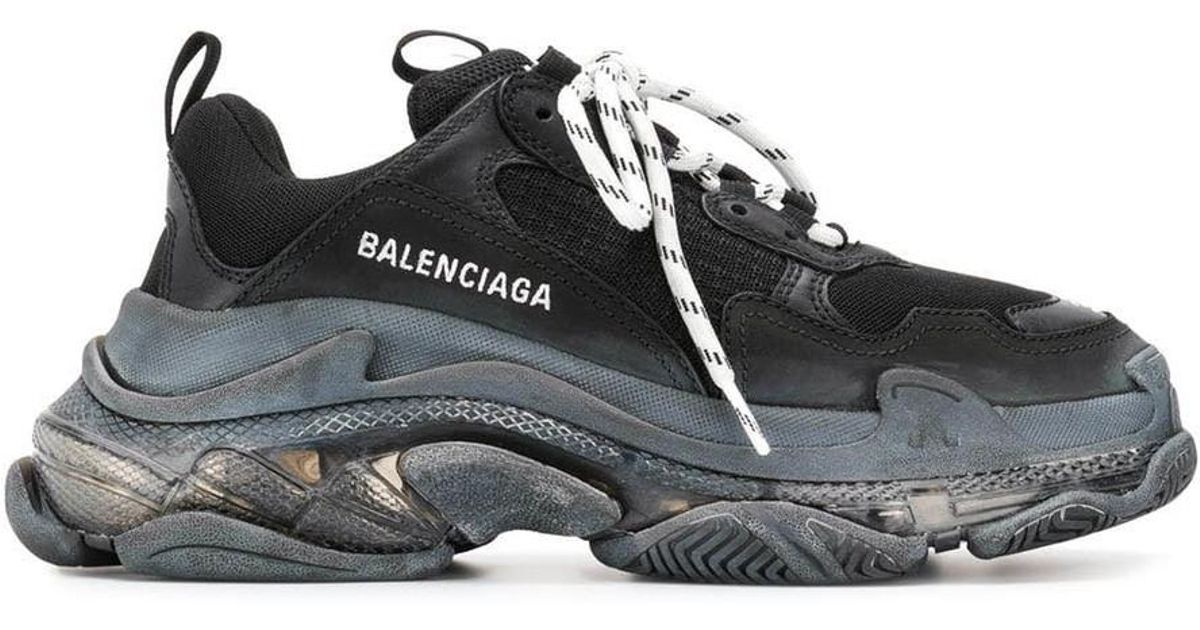 balenciaga triple s black sneakers