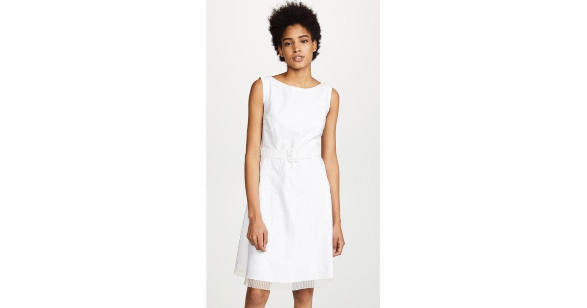 Lyst Marc Jacobs Dress With Gored Skirt Belt In White