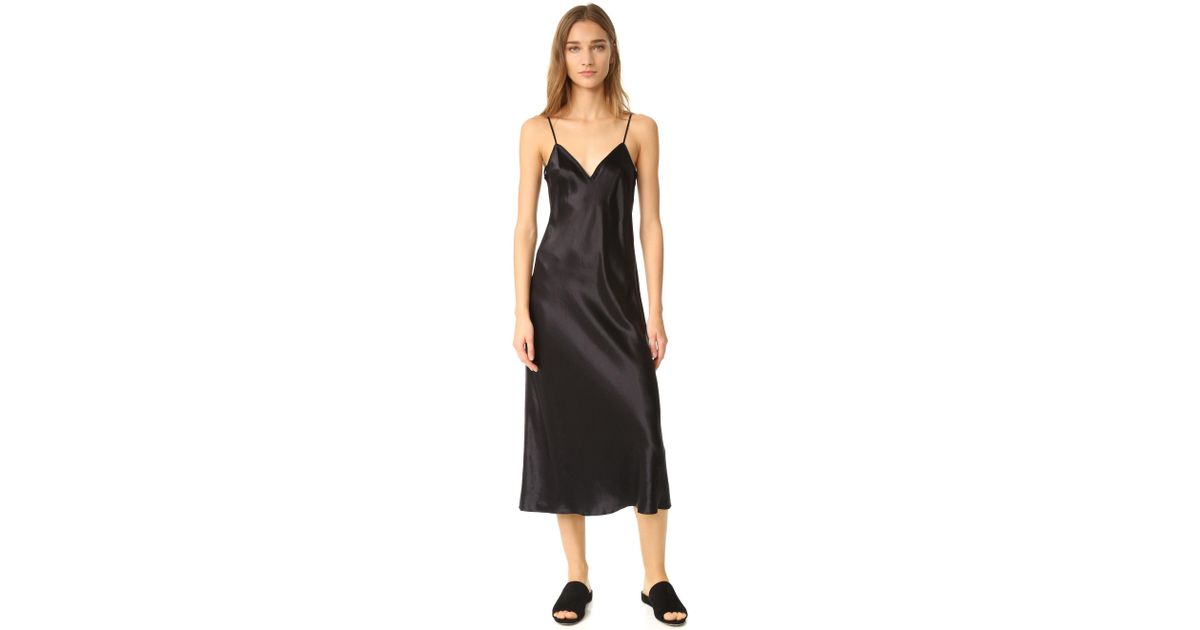 vince v neck bias dress