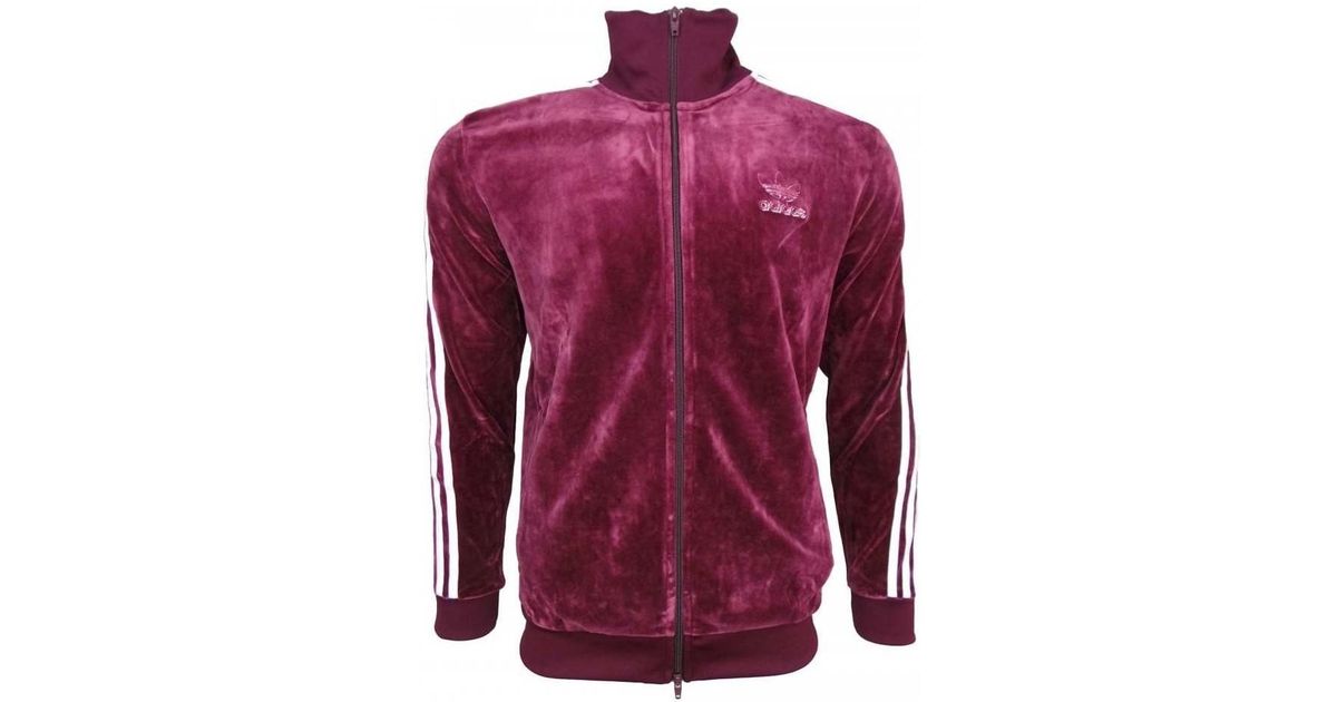 Adidas Velour Bb Tt Men's Tracksuit Jacket In Purple for men Adidas Velour Bb Tt Men's Tracksuit Jacket In Purple for men