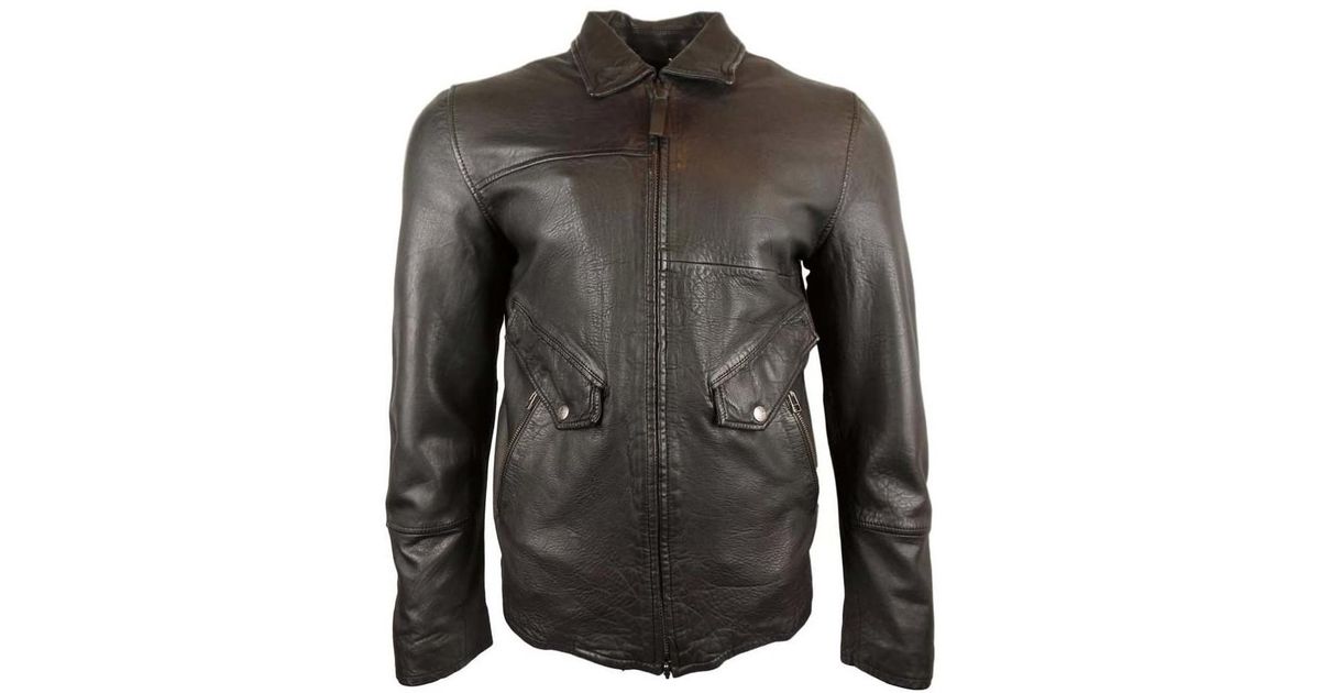 Pretty Green Jennets Leather Jacket Men S In Black Pretty Green Jennets Leather Jacket Men S In Black For Lyst