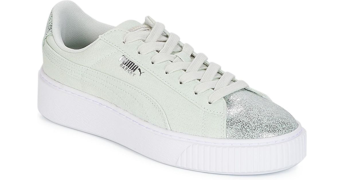 puma basket platform canvas puma basket platform canvas
