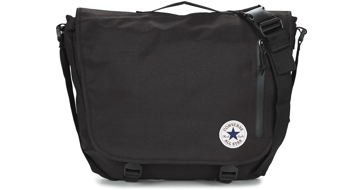 converse black messenger bag