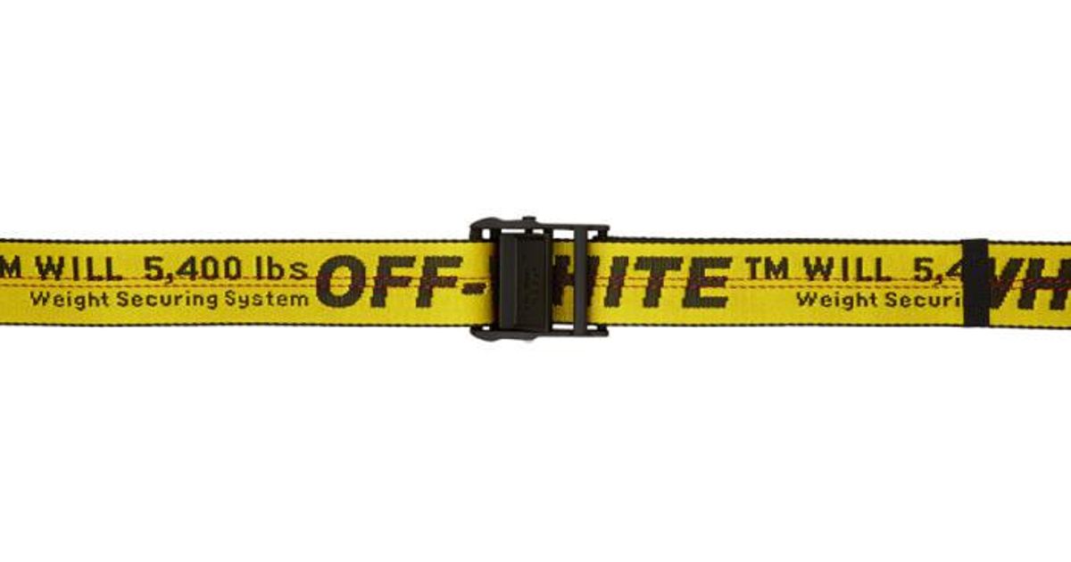 Lyst - Off-White C/O Virgil Abloh Yellow & Black Industrial Belt in Yellow