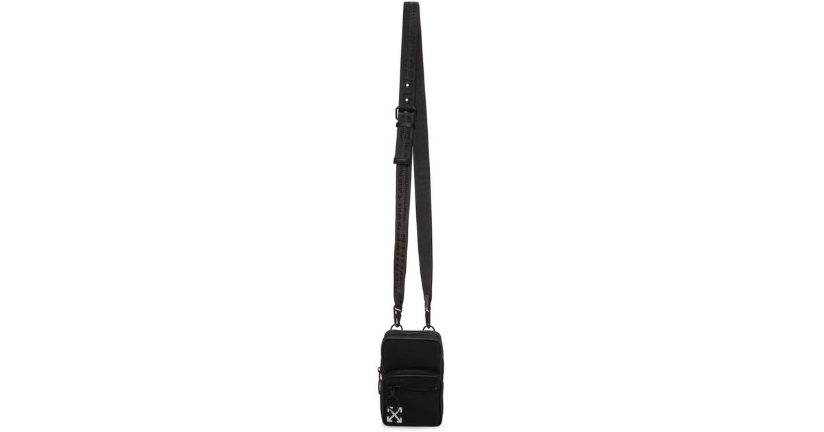 Lyst - Off-White c/o Virgil Abloh Black Brushed Mini Crossbody Bag in Black for Men
