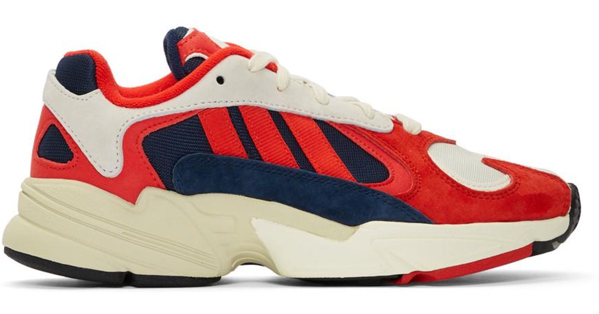 Baskets blanches et rouges Yung 1 Adidas Originals en coloris Red Baskets blanches et rouges Yung 1 Adidas Originals en coloris Red