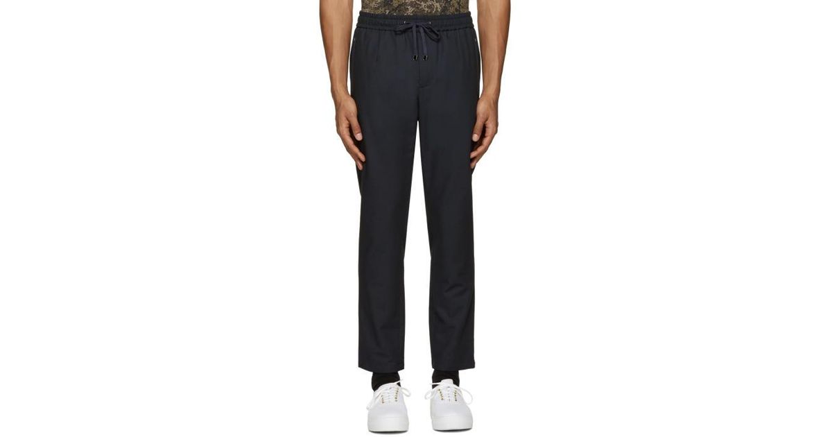 navy drawstring trousers