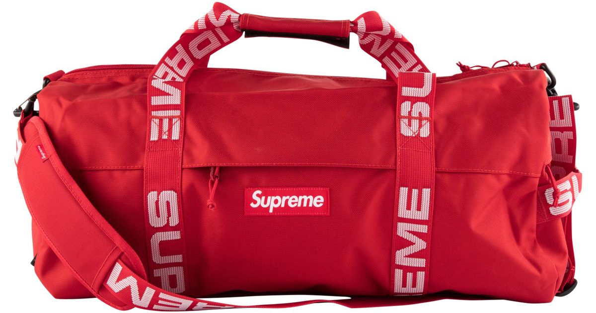 Lyst - Supreme Large Duffle Bag (ss18) Red in Red for Men - Save 61.904761904761905%