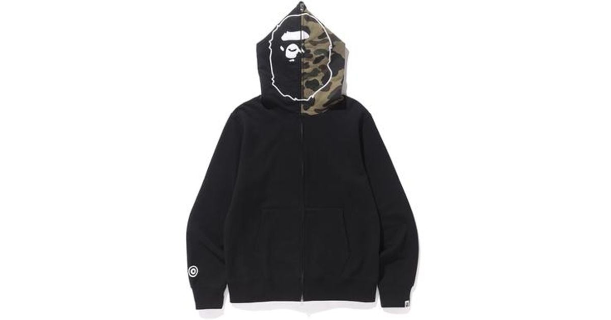 A Bathing Ape Ape Full Zip Hoodie Black in Black for Men - Lyst