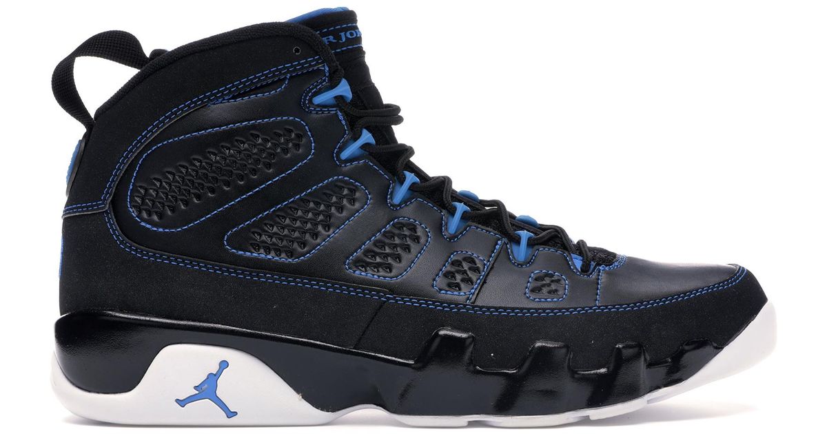 retro 9 blue and black