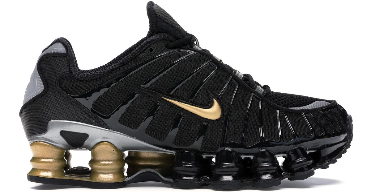 nike shox tl neymar jr black metallic gold