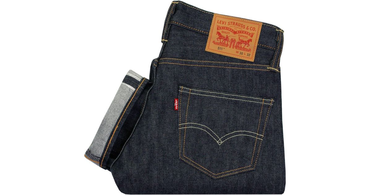 levi's 511 selvedge rigid urn