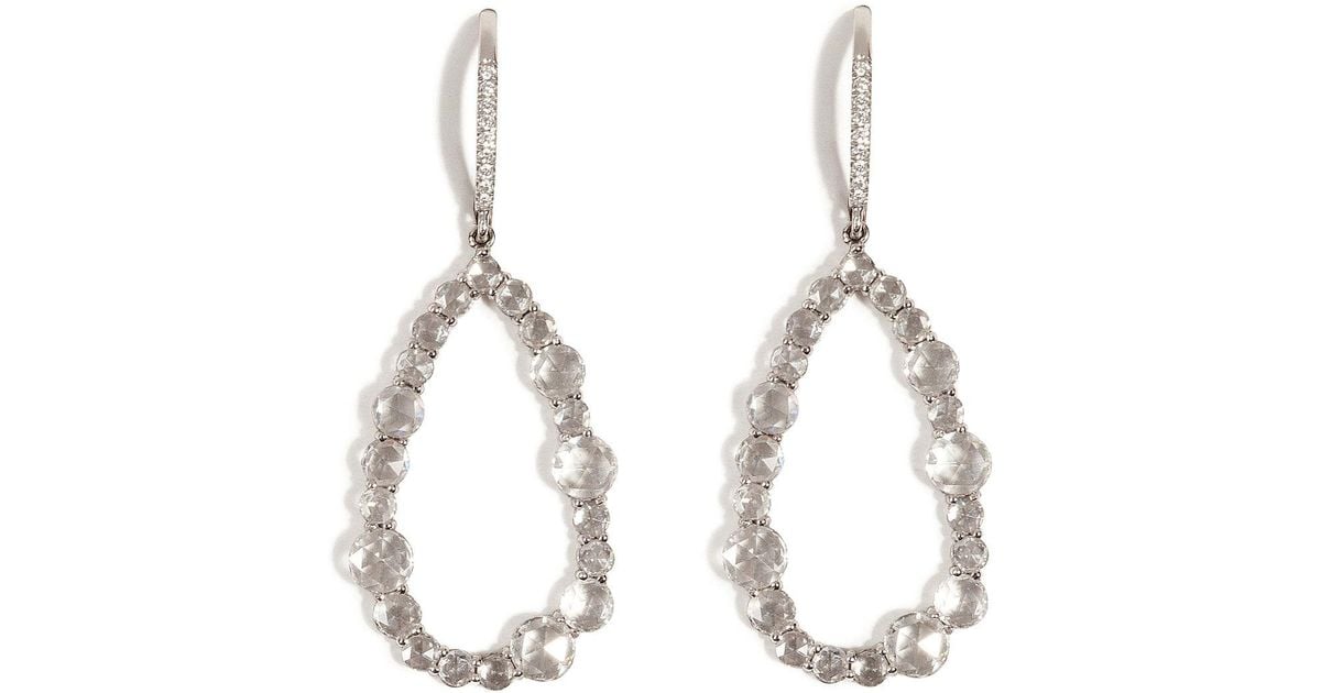 Lyst Susan Foster 14k White Gold Chandelier Earrings With Diamonds Lyst Susan Foster 14k White Gold Chandelier Earrings With Diamonds In