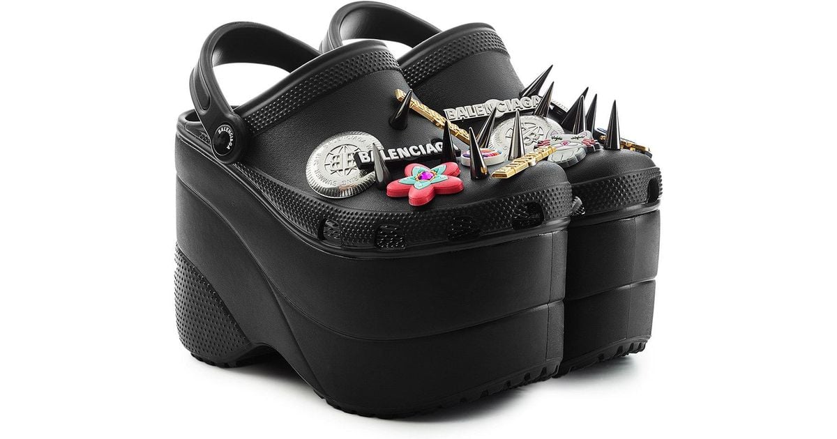 balenciaga crocs platform shoes