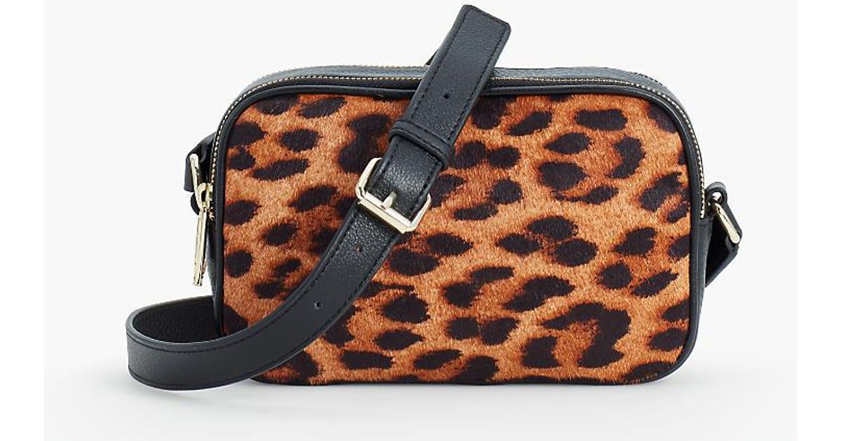 Lyst Talbots Haircalf Camera Crossbody Bag In Brown