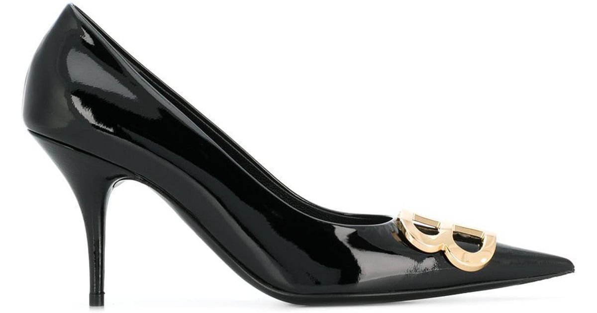 Balenciaga Bb Patent Leather Pumps in Black - Save 40% - Lyst