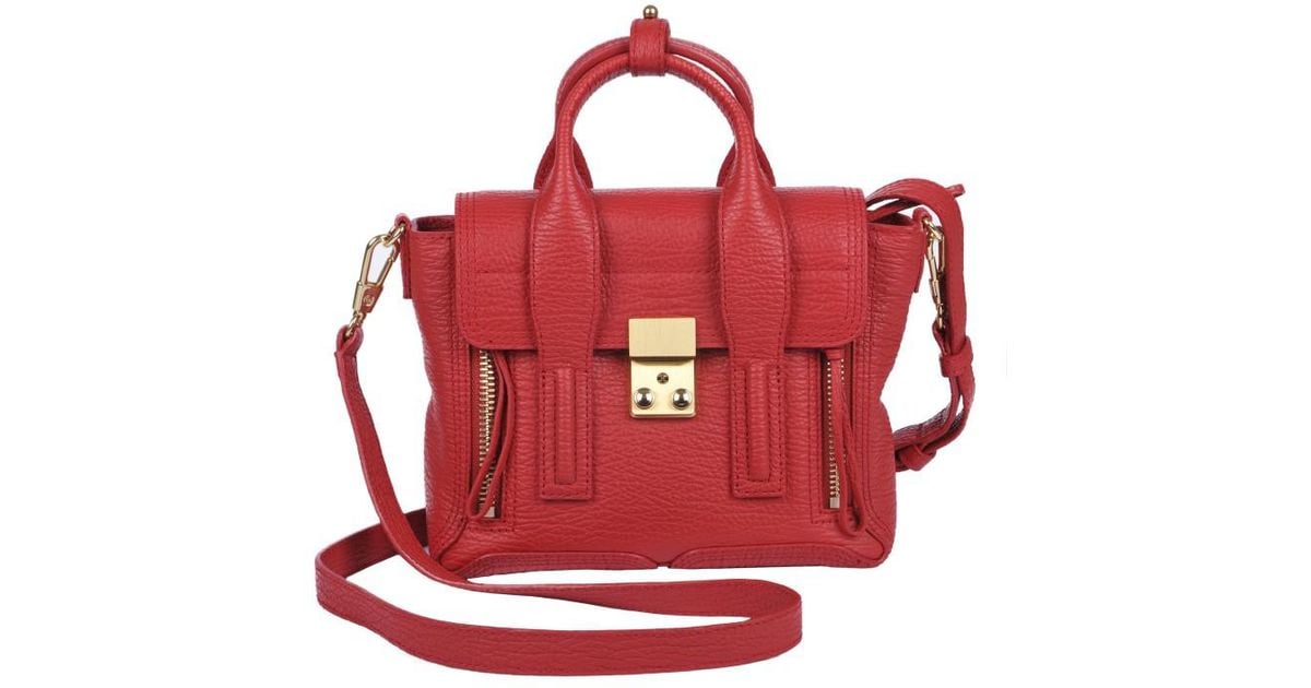 Lyst 3 1 Phillip Lim Pashli Red Leather Mini Satchel Women S Lyst 3 1 Phillip Lim Pashli Red Leather Mini Satchel Women S Handbags In