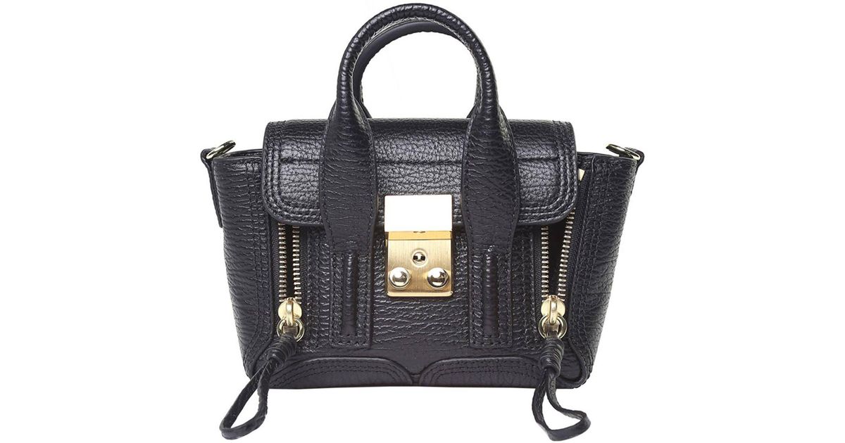 Lyst 3 1 Phillip Lim Black Leather Nano Pashli Bag In