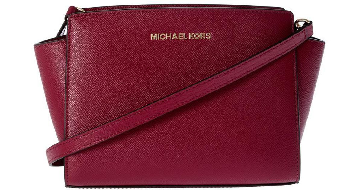Lyst Michael Kors Selma Burgundy Bag In Purple