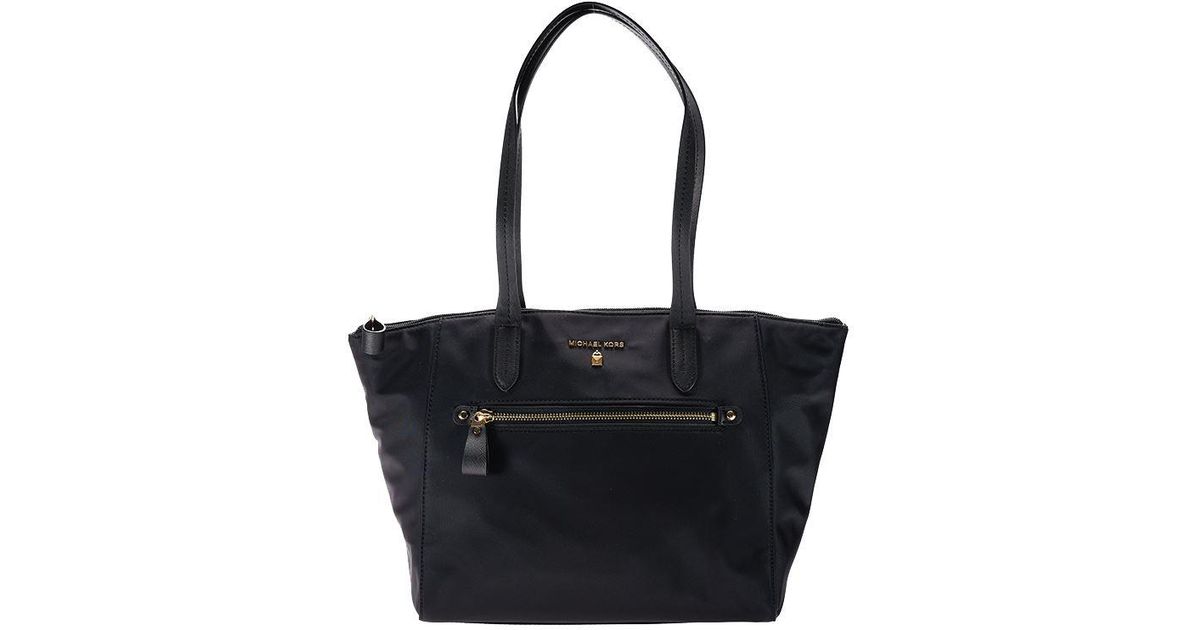 Lyst Michael Kors Black Kelsey Nylon Bag In