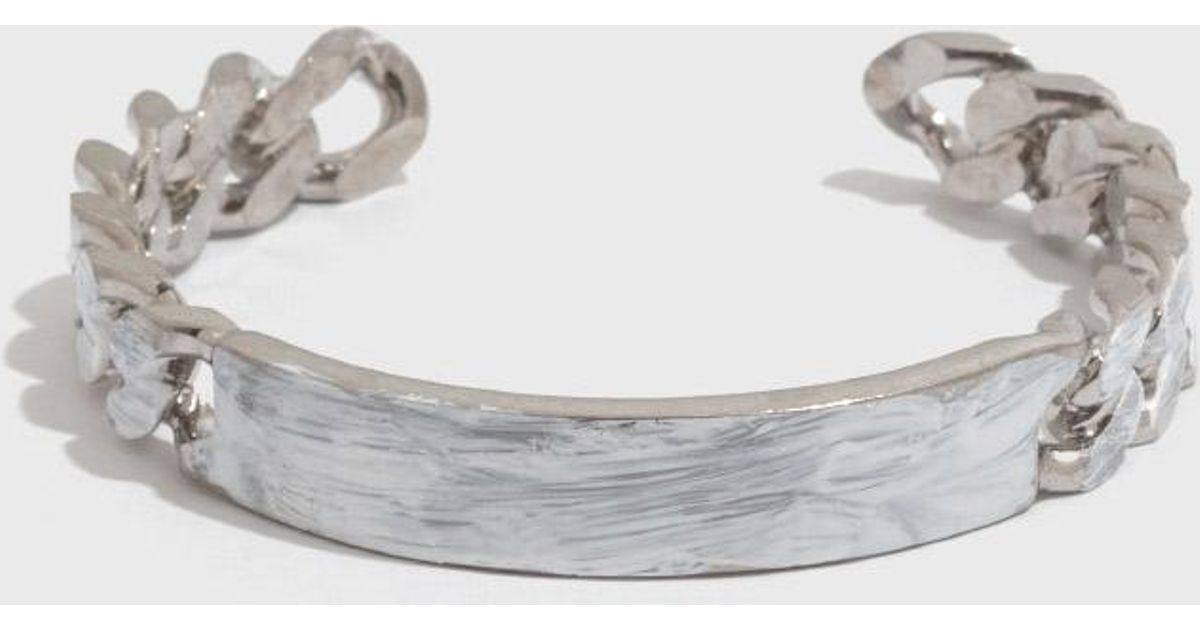 Lyst Mm6 By Maison Martin Margiela Id Bracelet In Metallic