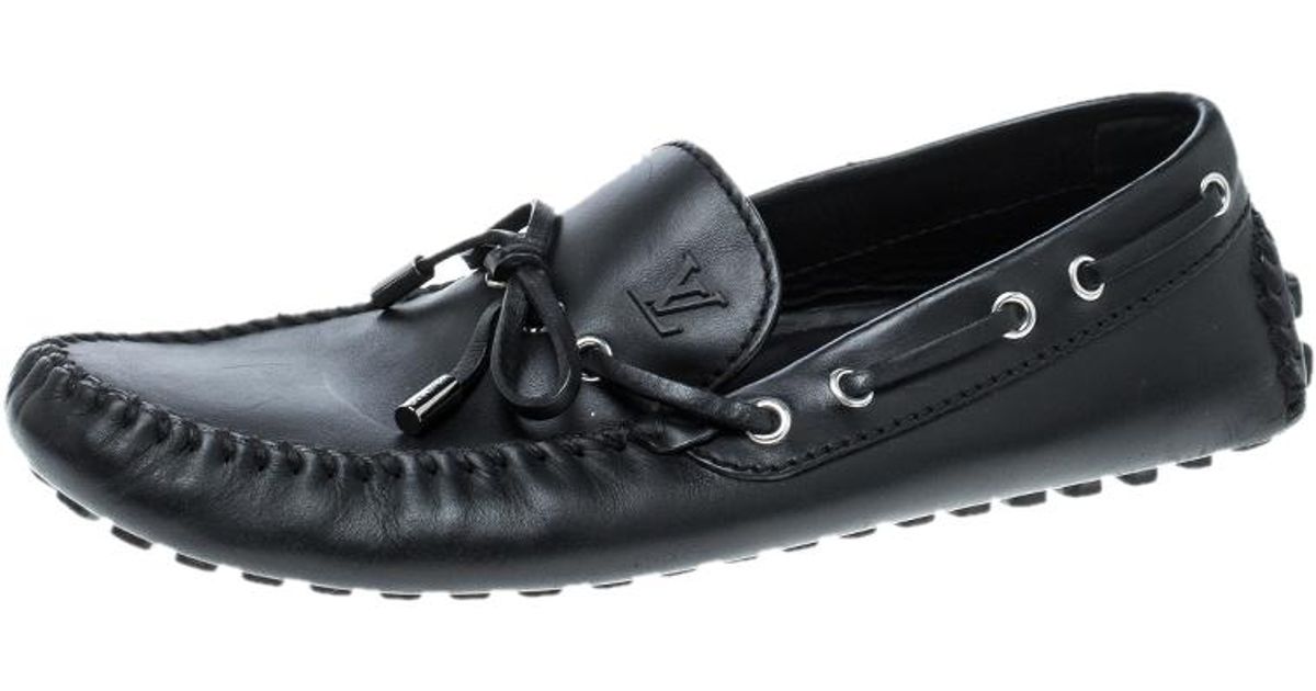 Louis Vuitton Leather Arizona Loafers in Black for Men - Lyst