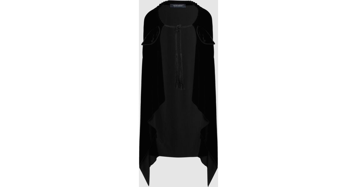 roland mouret ellend hammered velvet cape in black lyst roland mouret ellend hammered velvet cape in black lyst