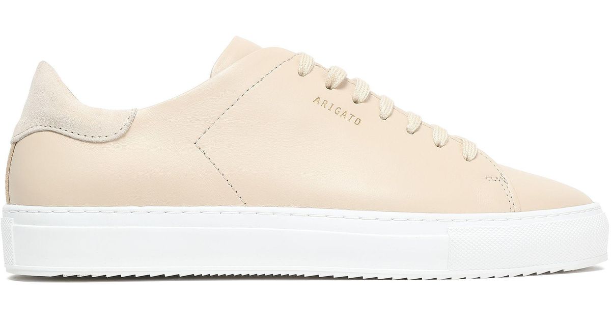 Axel Arigato Clean 90 Suede-trimmed Leather Sneakers Beige in Natural ...